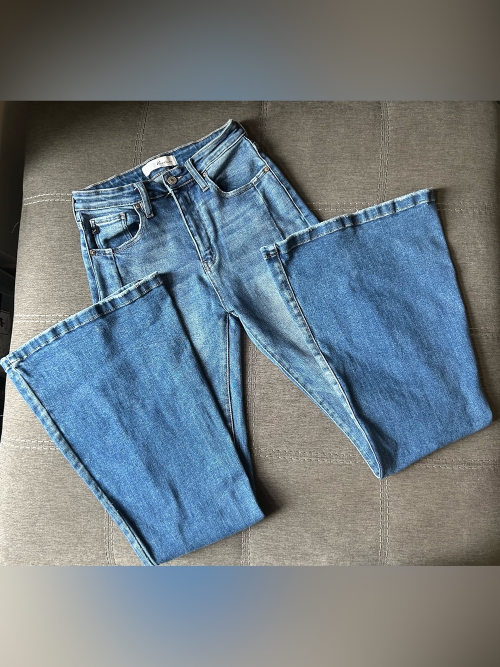 EUC KanCan Medium Blue High-Rise Flare Jeans 7/27